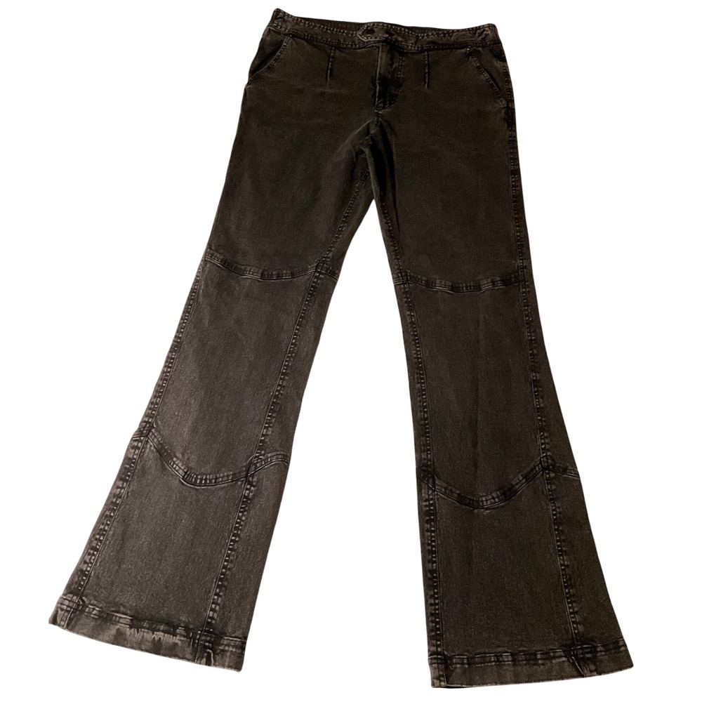 Free People Bootcut Jeans Washed Black Acid Wash Size 12